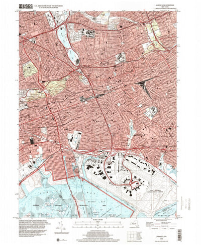 United States Geological Survey Jamaica, NY (1994, 24000-Scale) digital map