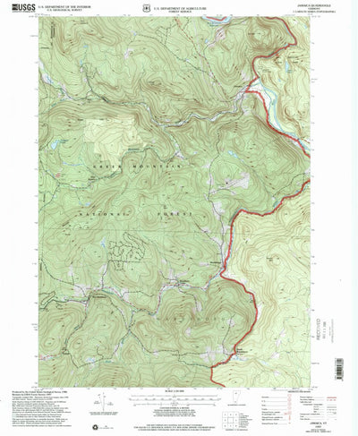 United States Geological Survey Jamaica, VT (1997, 24000-Scale) digital map