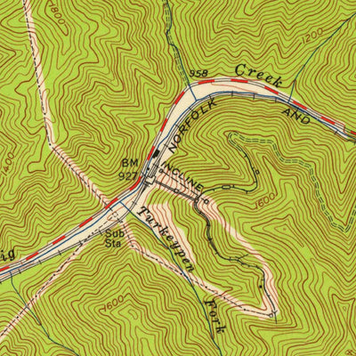 United States Geological Survey Jamboree, KY-VA (1954, 24000-Scale) digital map