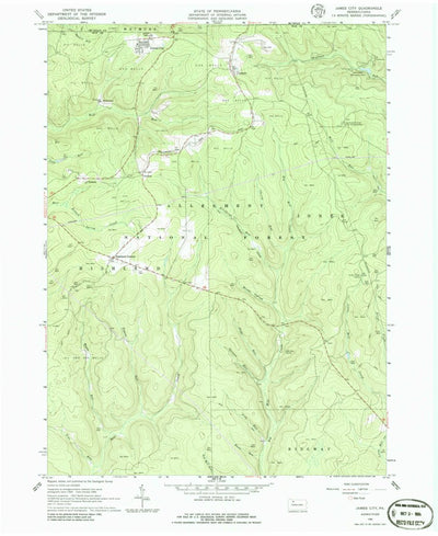 United States Geological Survey James City, PA (1966, 24000-Scale) digital map
