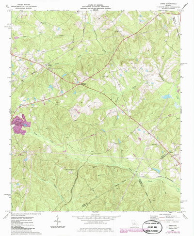 United States Geological Survey James, GA (1973, 24000-Scale) digital map