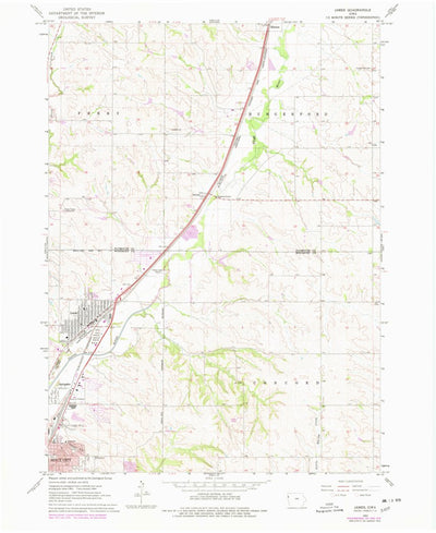 United States Geological Survey James, IA (1964, 24000-Scale) digital map