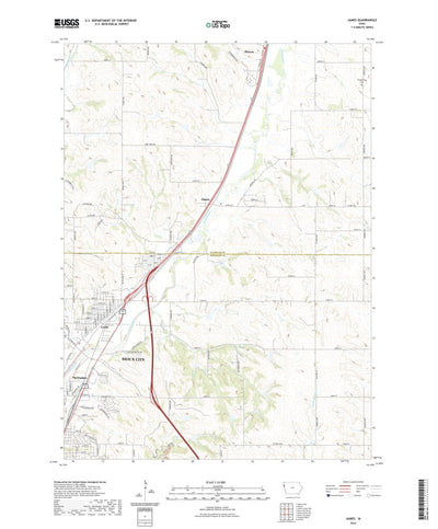 United States Geological Survey James, IA (2022, 24000-Scale) digital map