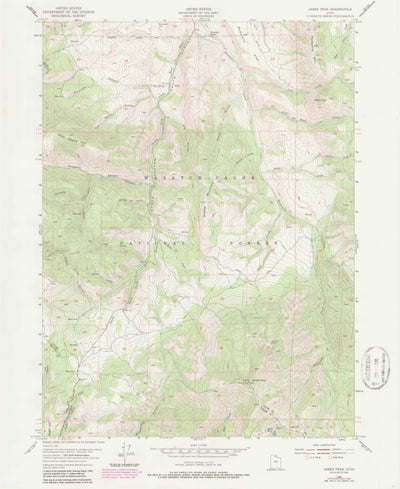 United States Geological Survey James Peak, UT (1955, 24000-Scale) digital map