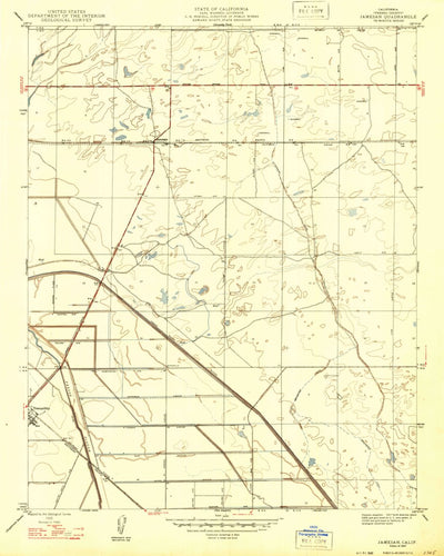 United States Geological Survey Jamesan, CA (1947, 24000-Scale) digital map