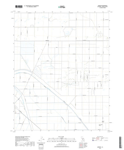 United States Geological Survey Jamesan, CA (2018, 24000-Scale) digital map