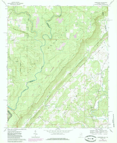United States Geological Survey Jamestown, AL-GA (1967, 24000-Scale) digital map