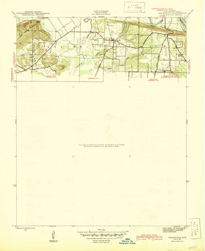 United States Geological Survey Jamestown, AR (1942, 31680-Scale) digital map