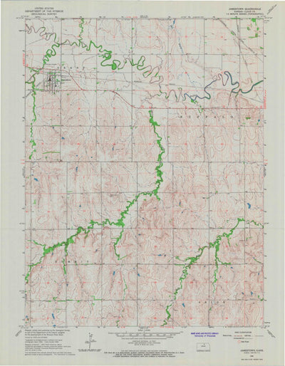 United States Geological Survey Jamestown, KS (1966, 24000-Scale) digital map