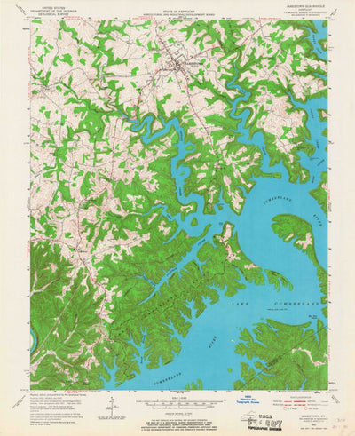 United States Geological Survey Jamestown, KY (1953, 24000-Scale) digital map