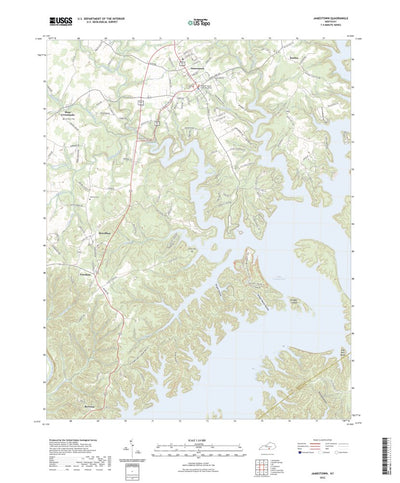 United States Geological Survey Jamestown, KY (2022, 24000-Scale) digital map