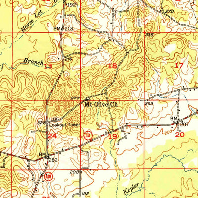 United States Geological Survey Jamestown, LA (1949, 62500-Scale) digital map
