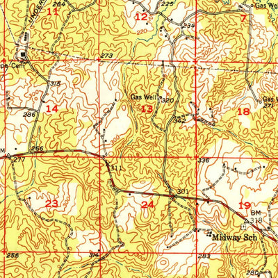 United States Geological Survey Jamestown, LA (1949, 62500-Scale) digital map