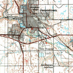 United States Geological Survey Jamestown, ND (1986, 100000-Scale) digital map