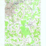 United States Geological Survey Jamestown, NY (1954, 24000-Scale) digital map