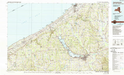 United States Geological Survey Jamestown, NY-PA (1986, 100000-Scale) digital map