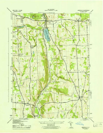 United States Geological Survey Jamesville, NY (1943, 31680-Scale) digital map
