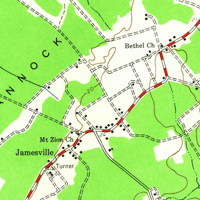 United States Geological Survey Jamesville, VA (1943, 24000-Scale) digital map