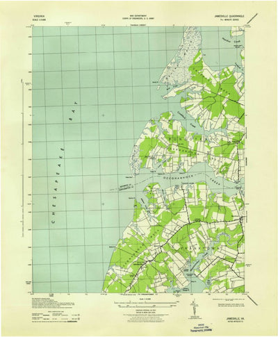 United States Geological Survey Jamesville, VA (1943, 31680-Scale) digital map