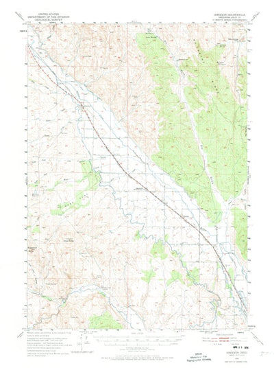 United States Geological Survey Jamieson, OR (1950, 62500-Scale) digital map