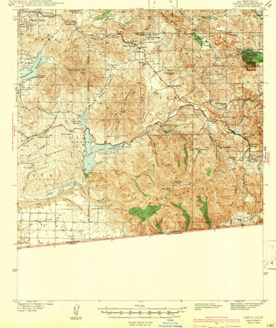 United States Geological Survey Jamul, CA (1943, 62500-Scale) digital map