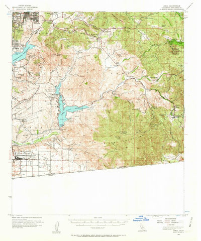 United States Geological Survey Jamul, CA (1955, 62500-Scale) digital map