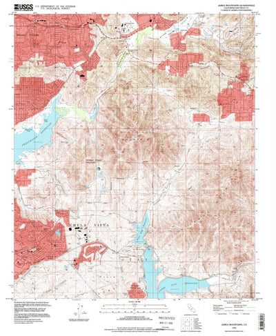 United States Geological Survey Jamul Mountains, CA (1994, 24000-Scale) digital map