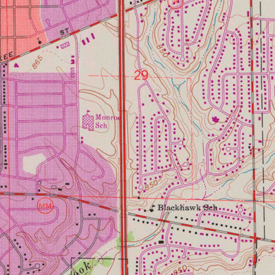 United States Geological Survey Janesville East, WI (1961, 24000-Scale) digital map