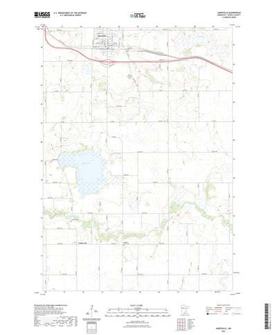 United States Geological Survey Janesville, MN (2022, 24000-Scale) digital map