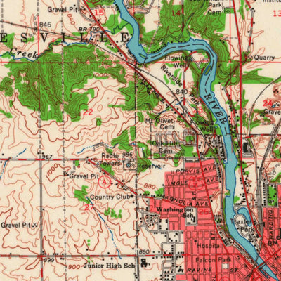 United States Geological Survey Janesville, WI (1962, 62500-Scale) digital map
