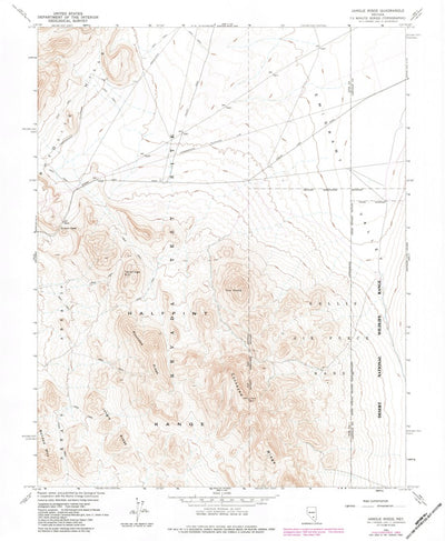 United States Geological Survey Jangle Ridge, NV (1961, 24000-Scale) digital map