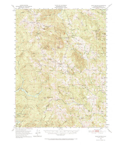 United States Geological Survey Jaqua Buttes, CA (1950, 62500-Scale) digital map