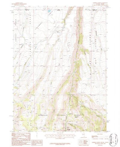 United States Geological Survey Jarbidge North, NV-ID (1986, 24000-Scale) digital map