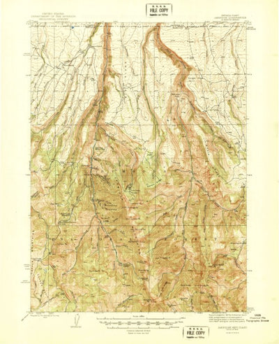 United States Geological Survey Jarbidge, NV-ID (1945, 62500-Scale) digital map