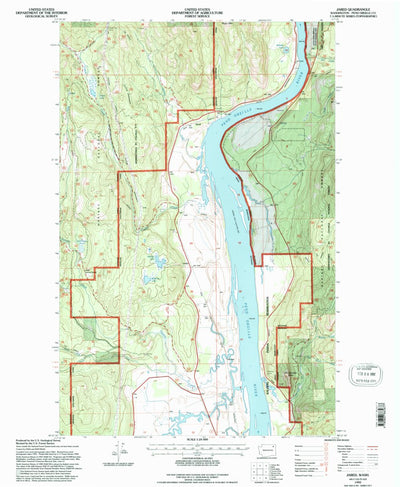 United States Geological Survey Jared, WA (1992, 24000-Scale) digital map