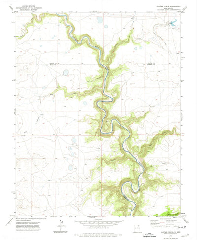 United States Geological Survey Jaritas Ranch, NM (1972, 24000-Scale) digital map