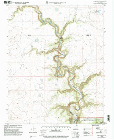 United States Geological Survey Jaritas Ranch, NM (1998, 24000-Scale) digital map