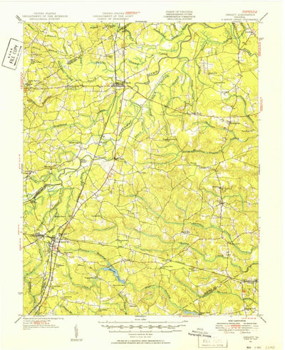 United States Geological Survey Jarratt, VA (1951, 62500-Scale) digital map