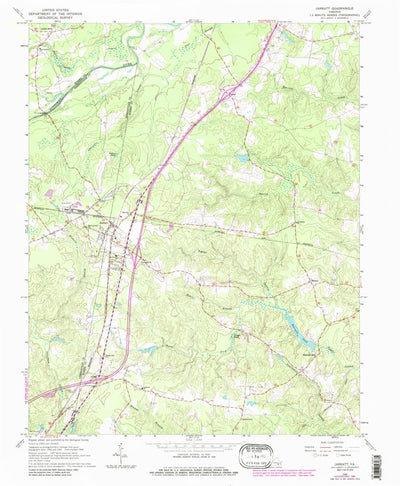 United States Geological Survey Jarratt, VA (1966, 24000-Scale) digital map