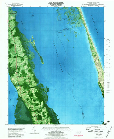 United States Geological Survey Jarvisburg, NC (1982, 24000-Scale) digital map