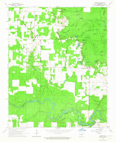United States Geological Survey Jasmine, AR (1964, 24000-Scale) digital map