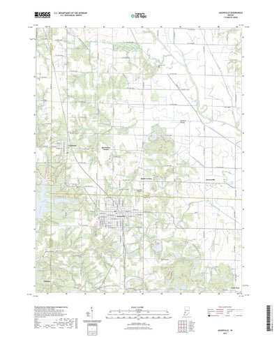 United States Geological Survey Jasonville, IN (2022, 24000-Scale) digital map