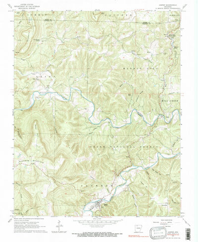 United States Geological Survey Jasper, AR (1967, 24000-Scale) digital map