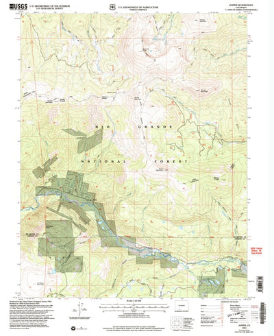 United States Geological Survey Jasper, CO (2001, 24000-Scale) digital map