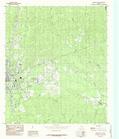 United States Geological Survey Jasper East, TX (1984, 24000-Scale) digital map