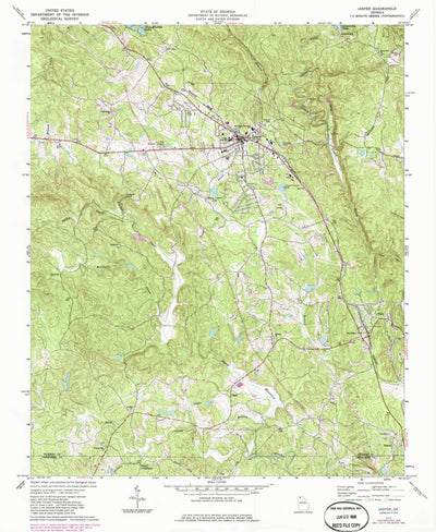 United States Geological Survey Jasper, GA (1973, 24000-Scale) digital map