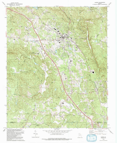 United States Geological Survey Jasper, GA (1992, 24000-Scale) digital map