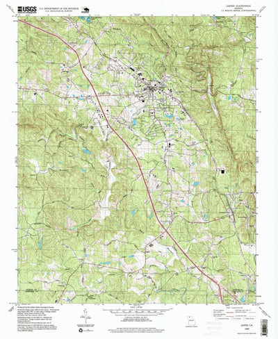 United States Geological Survey Jasper, GA (1997, 24000-Scale) digital map