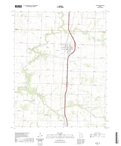 United States Geological Survey Jasper, MO (2021, 24000-Scale) digital map