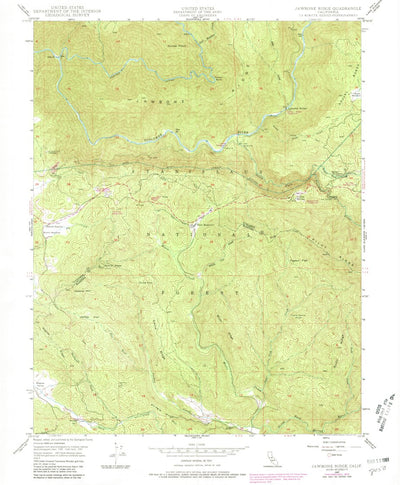 United States Geological Survey Jawbone Ridge, CA (1947, 24000-Scale) digital map
